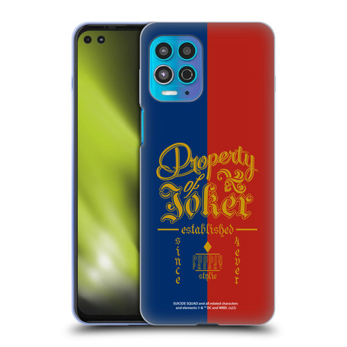 Suicide Squad 2016 Graphics Property Of Joker Soft Gel Case for Motorola Moto G100