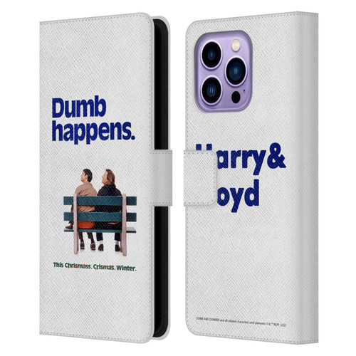 Dumb And Dumber Key Art Dumb Happens Leather Book Wallet Case Cover For Apple iPhone 14 Pro Max