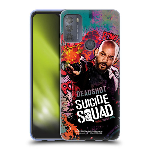Suicide Squad 2016 Graphics Deadshot Poster Soft Gel Case for Motorola Moto G50