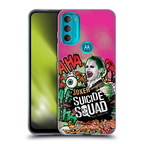 Suicide Squad 2016 Graphics Joker Poster Soft Gel Case for Motorola Moto G71 5G