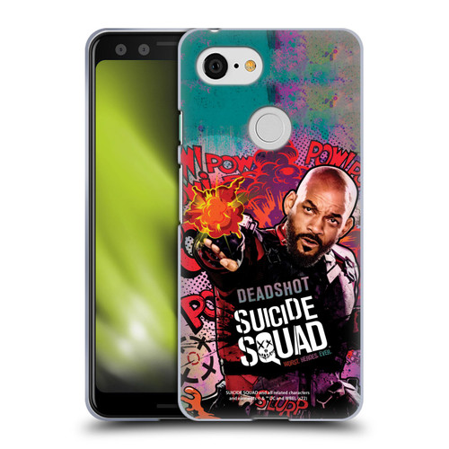 Suicide Squad 2016 Graphics Deadshot Poster Soft Gel Case for Google Pixel 3