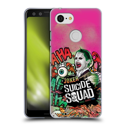 Suicide Squad 2016 Graphics Joker Poster Soft Gel Case for Google Pixel 3