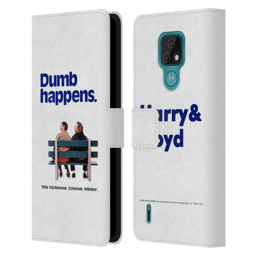 Dumb And Dumber Key Art Dumb Happens Leather Book Wallet Case Cover For Motorola Moto E7