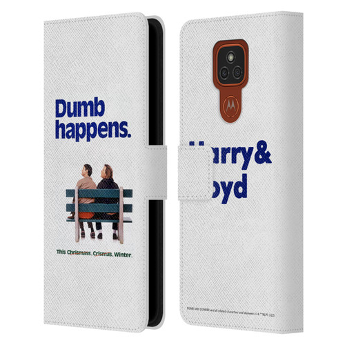 Dumb And Dumber Key Art Dumb Happens Leather Book Wallet Case Cover For Motorola Moto E7 Plus