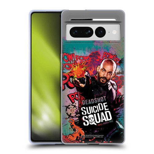 Suicide Squad 2016 Graphics Deadshot Poster Soft Gel Case for Google Pixel 7 Pro