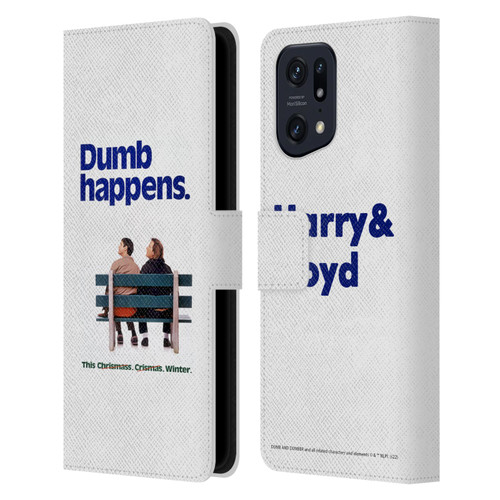 Dumb And Dumber Key Art Dumb Happens Leather Book Wallet Case Cover For OPPO Find X5