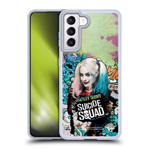Suicide Squad 2016 Graphics Harley Quinn Poster Soft Gel Case for Samsung Galaxy S21 5G & MagSafe