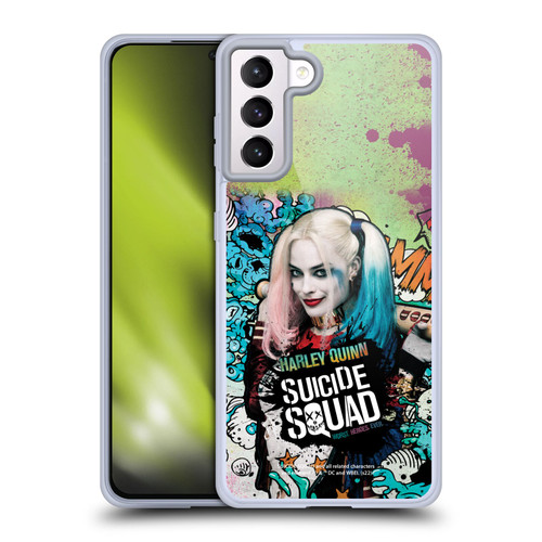 Suicide Squad 2016 Graphics Harley Quinn Poster Soft Gel Case for Samsung Galaxy S21+ 5G & MagSafe