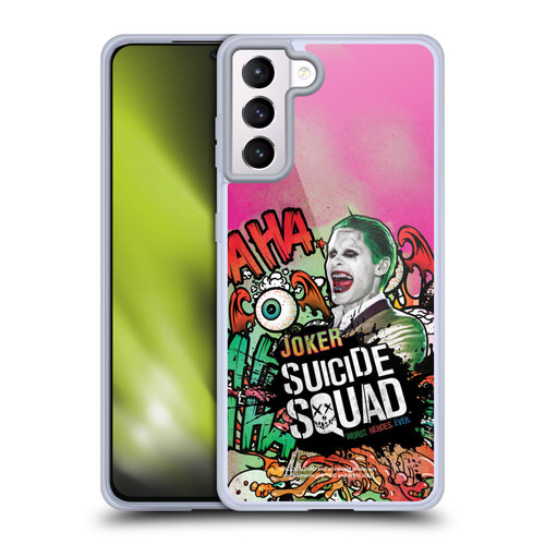Suicide Squad 2016 Graphics Joker Poster Soft Gel Case for Samsung Galaxy S21+ 5G & MagSafe