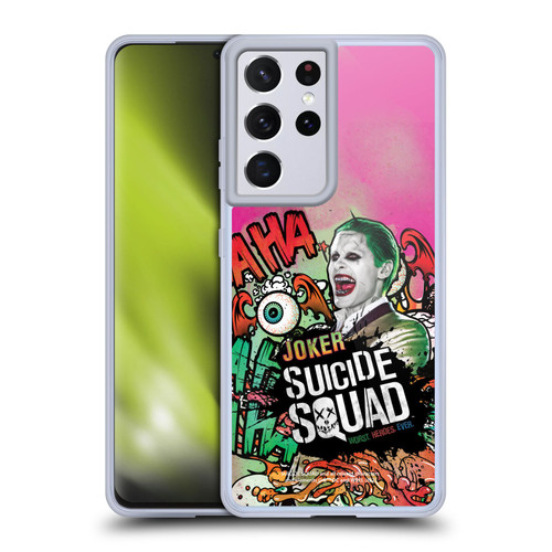 Suicide Squad 2016 Graphics Joker Poster Soft Gel Case for Samsung Galaxy S21 Ultra 5G & MagSafe