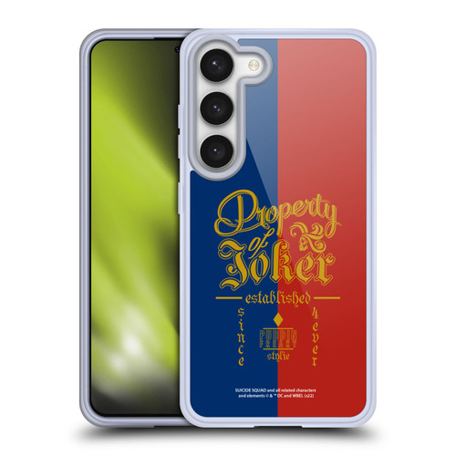 Suicide Squad 2016 Graphics Property Of Joker Soft Gel Case for Samsung Galaxy S23 5G