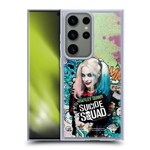 Suicide Squad 2016 Graphics Harley Quinn Poster Soft Gel Case for Samsung Galaxy S23 Ultra 5G & MagSafe