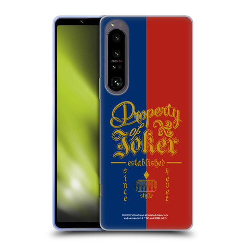 Suicide Squad 2016 Graphics Property Of Joker Soft Gel Case for Sony Xperia 1 IV