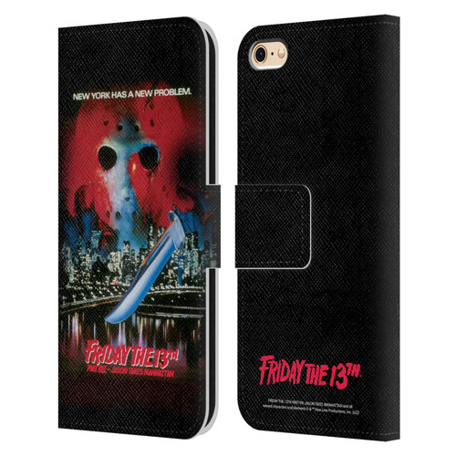 Friday the 13th Part VIII Jason Takes Manhattan Graphics Key Art Leather Book Wallet Case Cover For Apple iPhone 6 / iPhone 6s