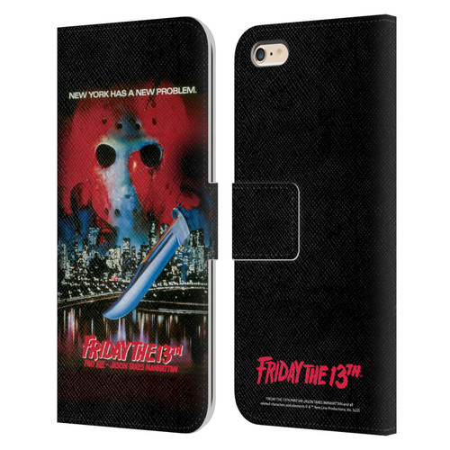 Friday the 13th Part VIII Jason Takes Manhattan Graphics Key Art Leather Book Wallet Case Cover For Apple iPhone 6 Plus / iPhone 6s Plus