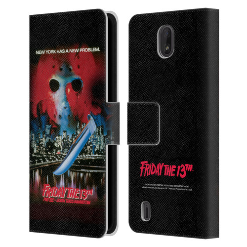 Friday the 13th Part VIII Jason Takes Manhattan Graphics Key Art Leather Book Wallet Case Cover For Nokia C01 Plus/C1 2nd Edition