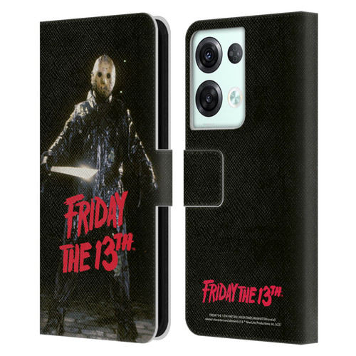 Friday the 13th Part VIII Jason Takes Manhattan Graphics Jason Voorhees Leather Book Wallet Case Cover For OPPO Reno8 Pro