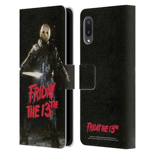 Friday the 13th Part VIII Jason Takes Manhattan Graphics Jason Voorhees Leather Book Wallet Case Cover For Samsung Galaxy A02/M02 (2021)
