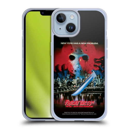 Friday the 13th Part VIII Jason Takes Manhattan Graphics Key Art Soft Gel Case for Apple iPhone 14