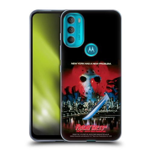 Friday the 13th Part VIII Jason Takes Manhattan Graphics Key Art Soft Gel Case for Motorola Moto G71 5G