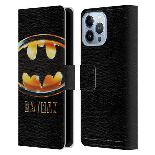 Batman (1989) Key Art Poster Leather Book Wallet Case Cover For Apple iPhone 13 Pro Max