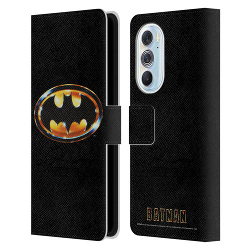 Batman (1989) Key Art Logo Leather Book Wallet Case Cover For Motorola Edge X30