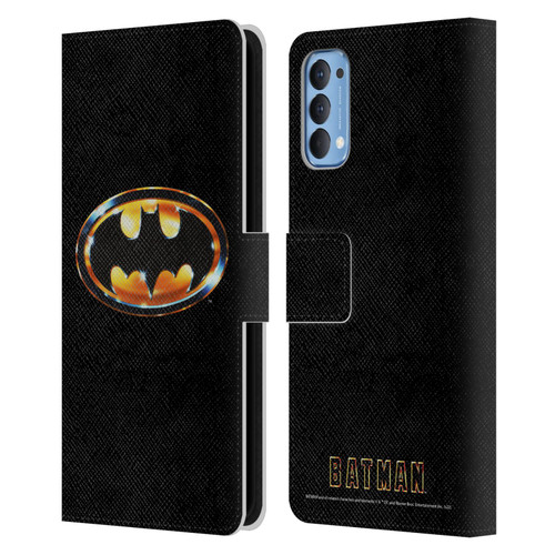 Batman (1989) Key Art Logo Leather Book Wallet Case Cover For OPPO Reno 4 5G
