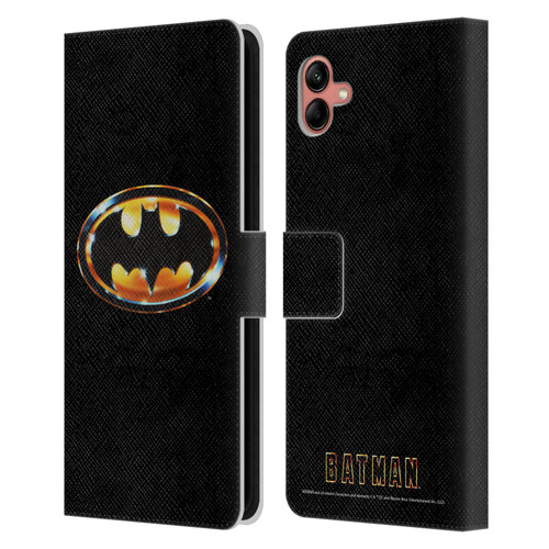 Batman (1989) Key Art Logo Leather Book Wallet Case Cover For Samsung Galaxy A04 (2022)