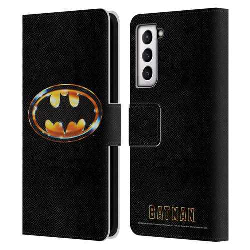 Batman (1989) Key Art Logo Leather Book Wallet Case Cover For Samsung Galaxy S21 5G