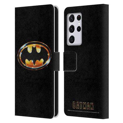 Batman (1989) Key Art Logo Leather Book Wallet Case Cover For Samsung Galaxy S21 Ultra 5G
