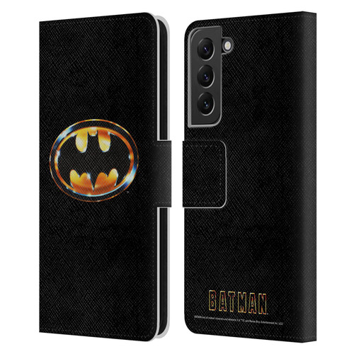 Batman (1989) Key Art Logo Leather Book Wallet Case Cover For Samsung Galaxy S22+ 5G