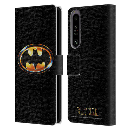 Batman (1989) Key Art Logo Leather Book Wallet Case Cover For Sony Xperia 1 IV
