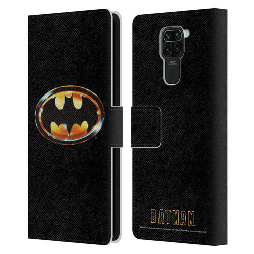 Batman (1989) Key Art Logo Leather Book Wallet Case Cover For Xiaomi Redmi Note 9 / Redmi 10X 4G