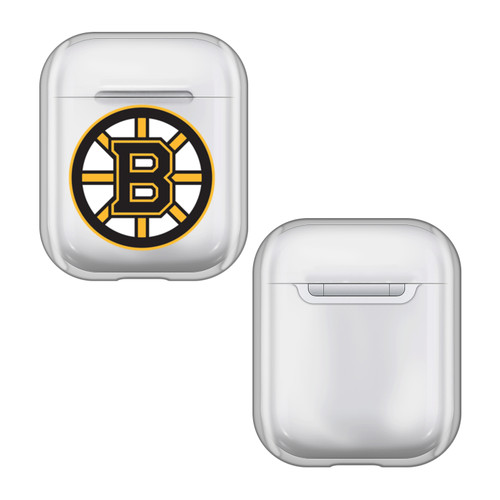 NHL Team Logo 1 Boston Bruins Clear Hard Crystal Cover Case for Apple AirPods 1 1st Gen / 2 2nd Gen Charging Case