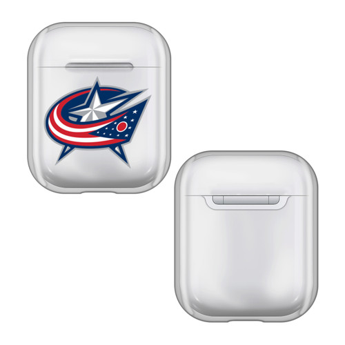 NHL Team Logo 1 Columbus Blue Jackets Clear Hard Crystal Cover Case for Apple AirPods 1 1st Gen / 2 2nd Gen Charging Case