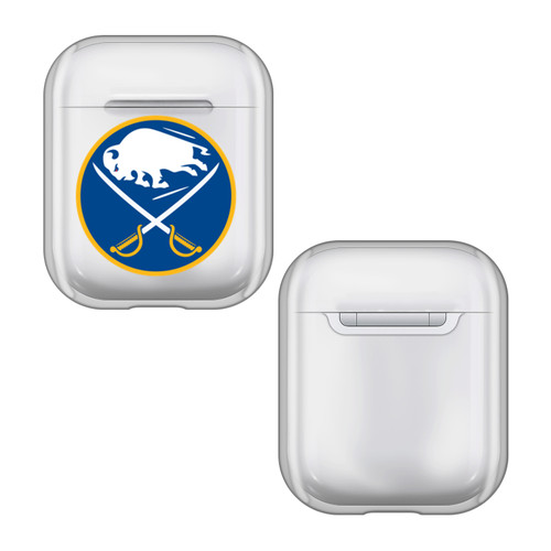 NHL Team Logo 1 Buffalo Sabres Clear Hard Crystal Cover Case for Apple AirPods 1 1st Gen / 2 2nd Gen Charging Case