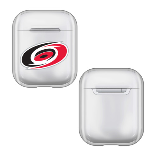 NHL Team Logo 1 Carolina Hurricanes Clear Hard Crystal Cover Case for Apple AirPods 1 1st Gen / 2 2nd Gen Charging Case