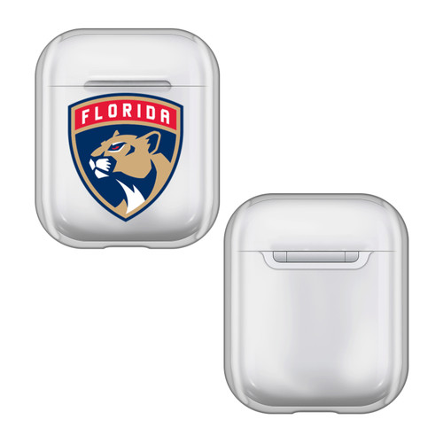 NHL Team Logo 1 Florida Panthers Clear Hard Crystal Cover Case for Apple AirPods 1 1st Gen / 2 2nd Gen Charging Case