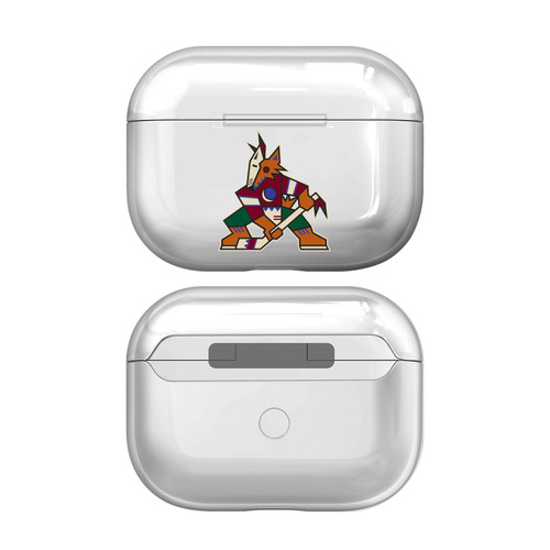 NHL Team Logo 1 Arizona Coyotes Clear Hard Crystal Cover Case for Apple AirPods Pro Charging Case