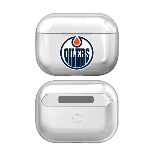 NHL Team Logo 1 Edmonton Oilers Clear Hard Crystal Cover Case for Apple AirPods Pro Charging Case