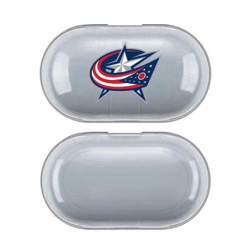 NHL Team Logo 1 Columbus Blue Jackets Clear Hard Crystal Cover Case for Samsung Galaxy Buds / Buds Plus