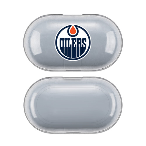 NHL Team Logo 1 Edmonton Oilers Clear Hard Crystal Cover Case for Samsung Galaxy Buds / Buds Plus