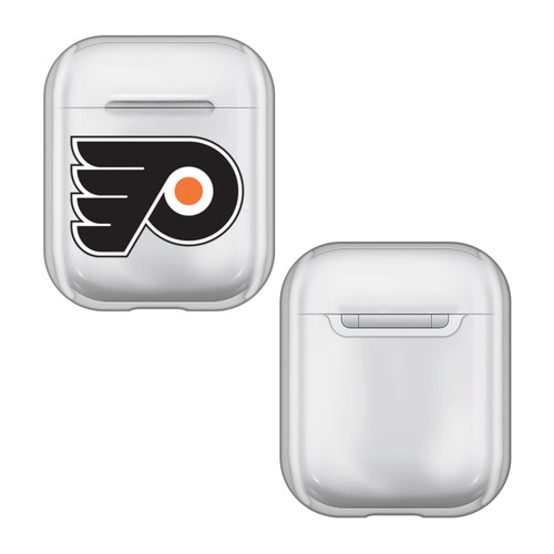 NHL Team Logo Philadelphia Flyers Clear Hard Crystal Cover Case for Apple AirPods 1 1st Gen / 2 2nd Gen Charging Case