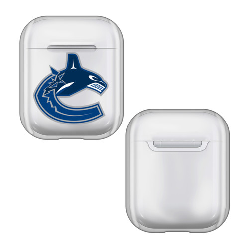 NHL Team Logo Vancouver Canucks Clear Hard Crystal Cover Case for Apple AirPods 1 1st Gen / 2 2nd Gen Charging Case