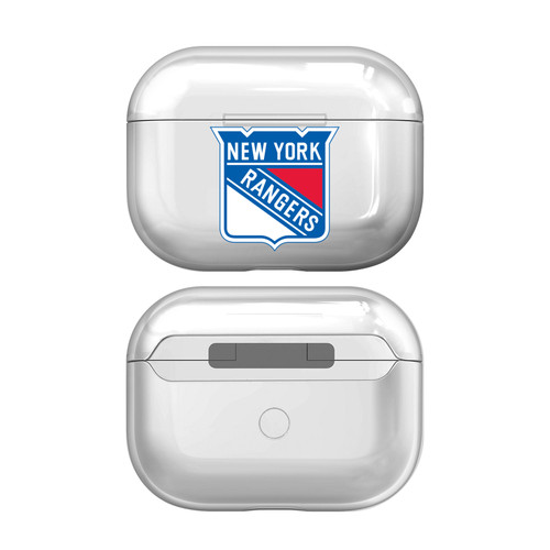 NHL Team Logo New York Rangers Clear Hard Crystal Cover Case for Apple AirPods Pro Charging Case