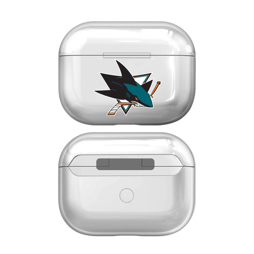 NHL Team Logo San Jose Sharks Clear Hard Crystal Cover Case for Apple AirPods Pro Charging Case