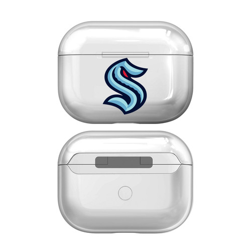 NHL Team Logo Seattle Kraken Clear Hard Crystal Cover Case for Apple AirPods Pro Charging Case