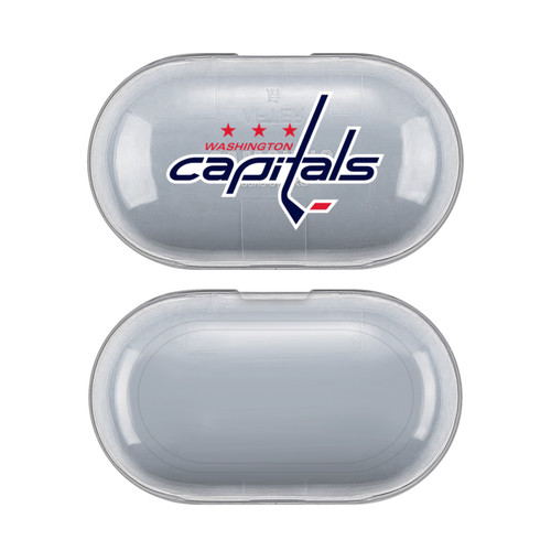 NHL Team Logo Washington Capitals Clear Hard Crystal Cover Case for Samsung Galaxy Buds / Buds Plus