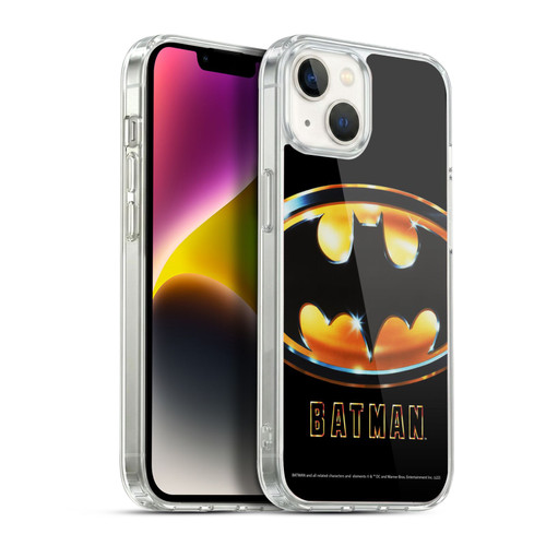 Batman (1989) Key Art Poster Soft Gel Case for Apple iPhone 14 Plus