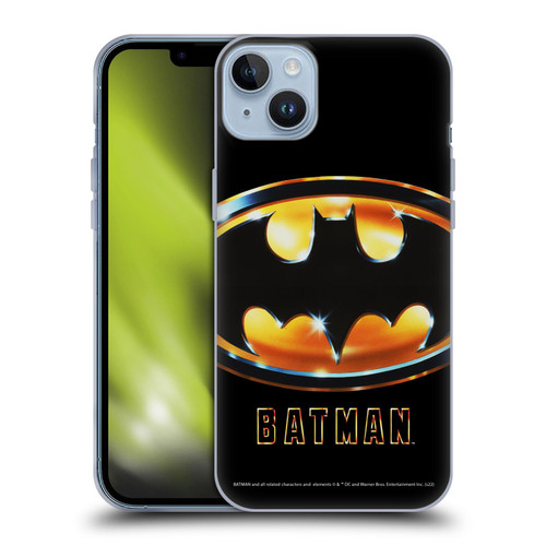 Batman (1989) Key Art Poster Soft Gel Case for Apple iPhone 14 Plus